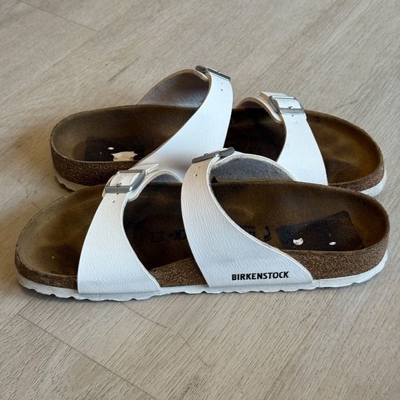Birkenstock Sydney White Birko-Flor Slide Narrow Sandals Size 40 size 9- 9 1/2 - Picture 3 of 7